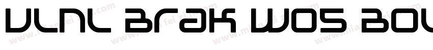 VLNL Brak W05 Bold字体转换